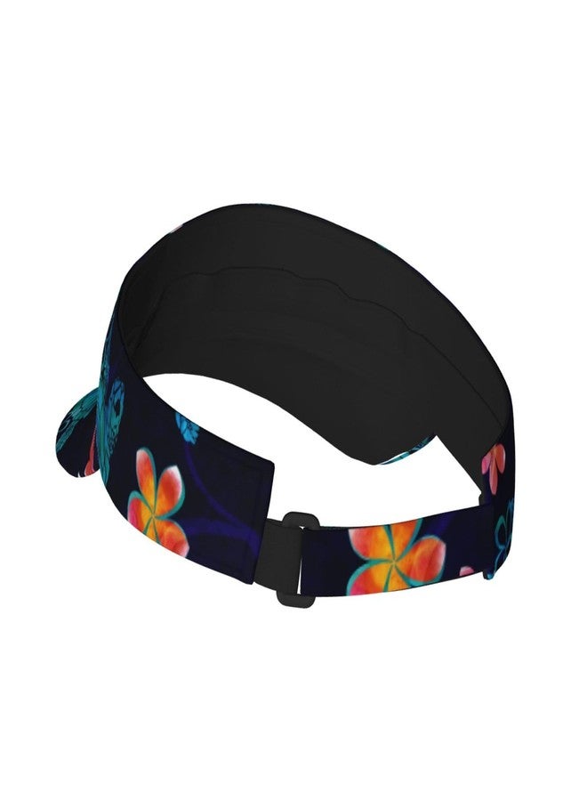 ASYG Turtles Watercolour Sport Sun Visor Hats for Women Men & Adjustable Sport Packable Travel Sun Visor - Image 3
